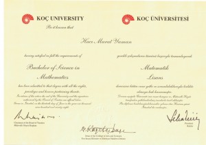 diploma_koc_uni_big Bachelor of Science in Mathematics